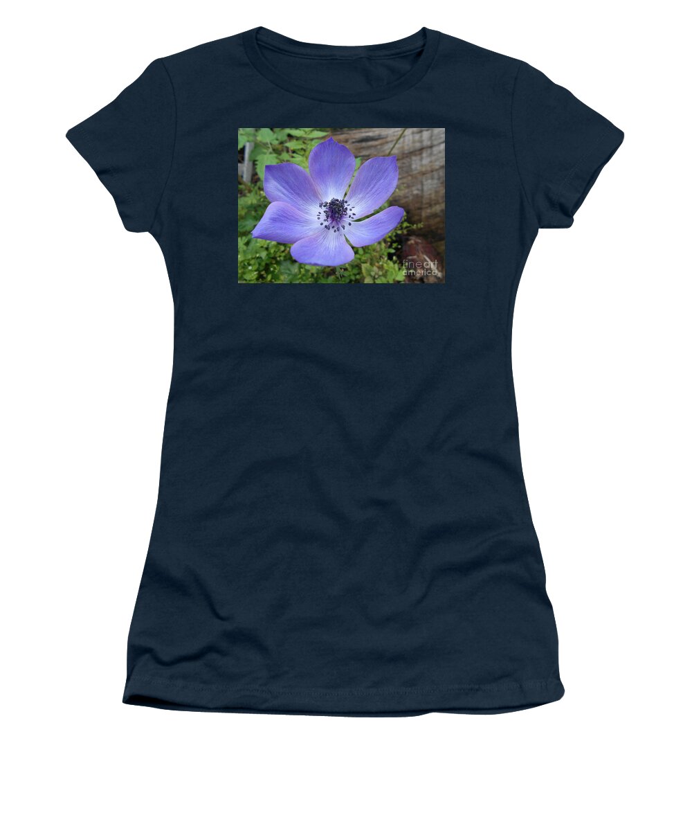 Purple Women's T-Shirt featuring the photograph Purple bloom by Nancy Graham