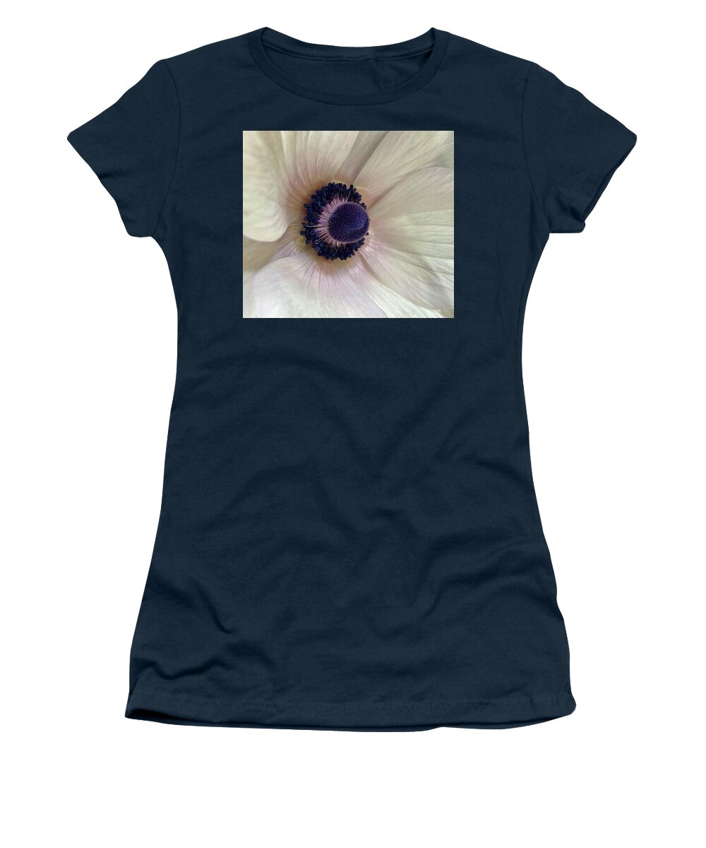 Anemone Flower Women's T-Shirt featuring the photograph Purple Magic by Daniele Smith