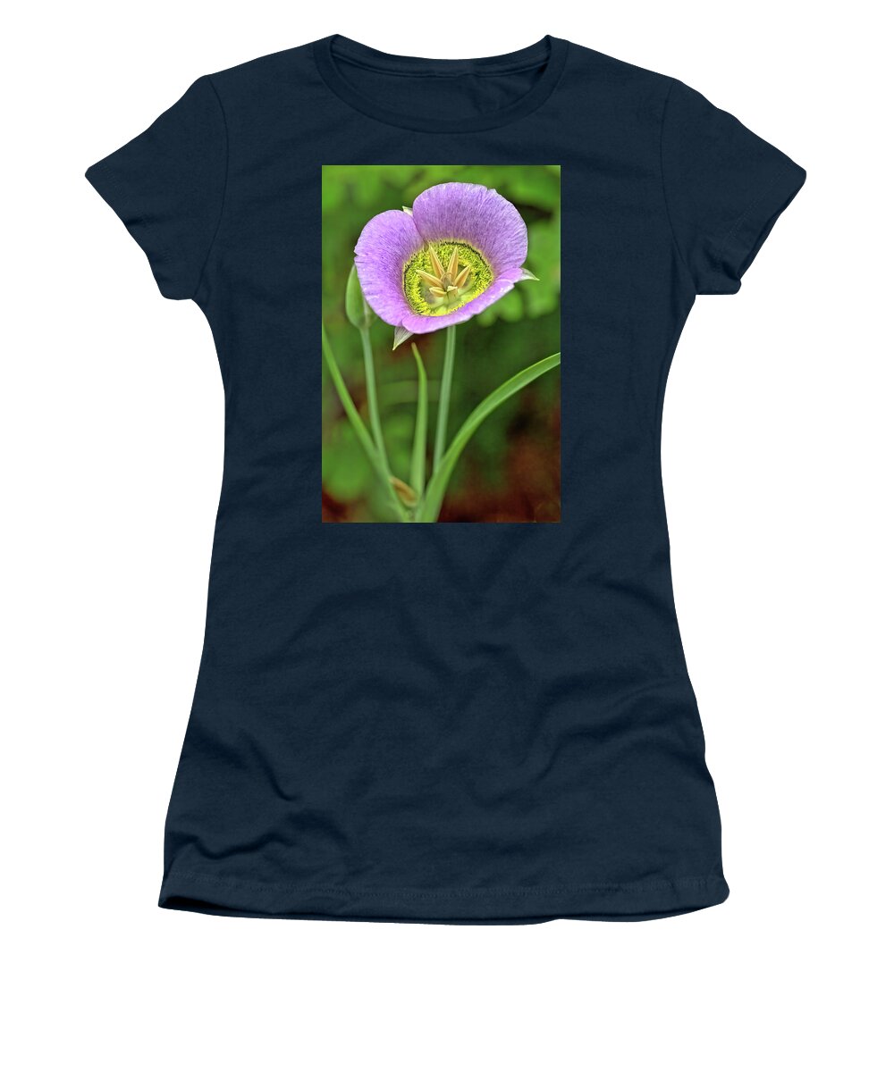 Flower Women's T-Shirt featuring the photograph Purple Mariposa by Bob Falcone