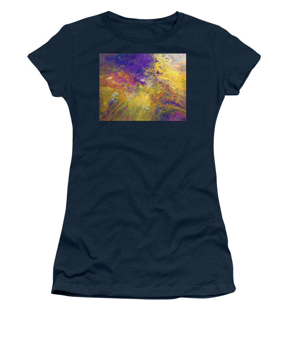  Women's T-Shirt featuring the painting Purple Passion Fruit by Gena Herro