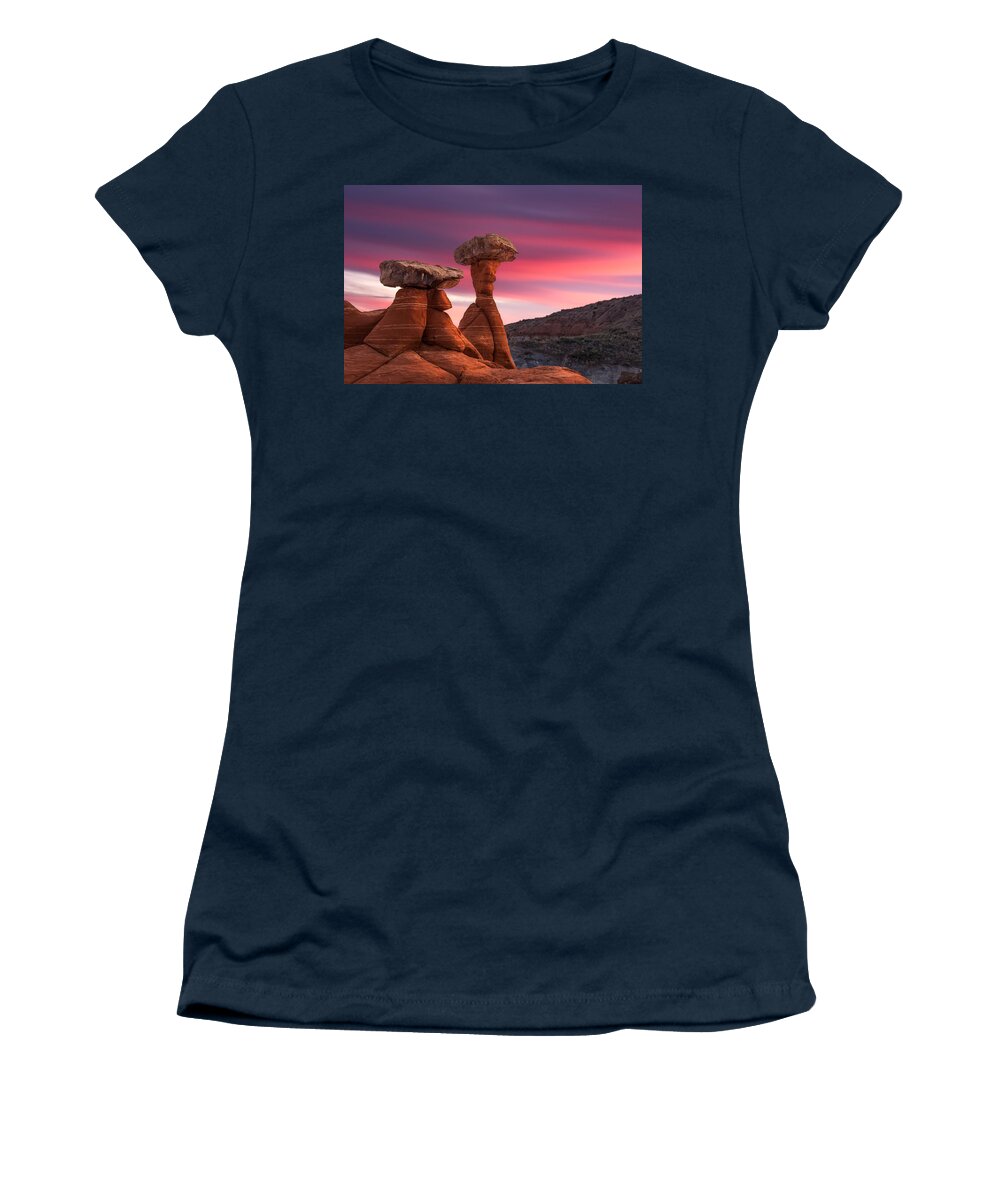 Hoodoo Women's T-Shirt featuring the photograph Queen and Pawn by Peter Boehringer