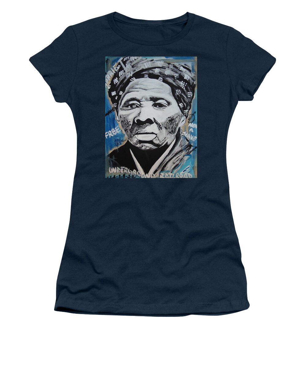 Harriet Tubman Women's T-Shirt featuring the painting Queen Harriet by Antonio Moore