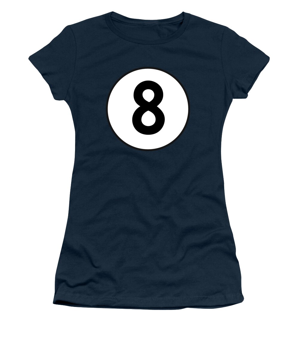 Number Women's T-Shirt featuring the digital art Racing Number 8 by Tom Hill