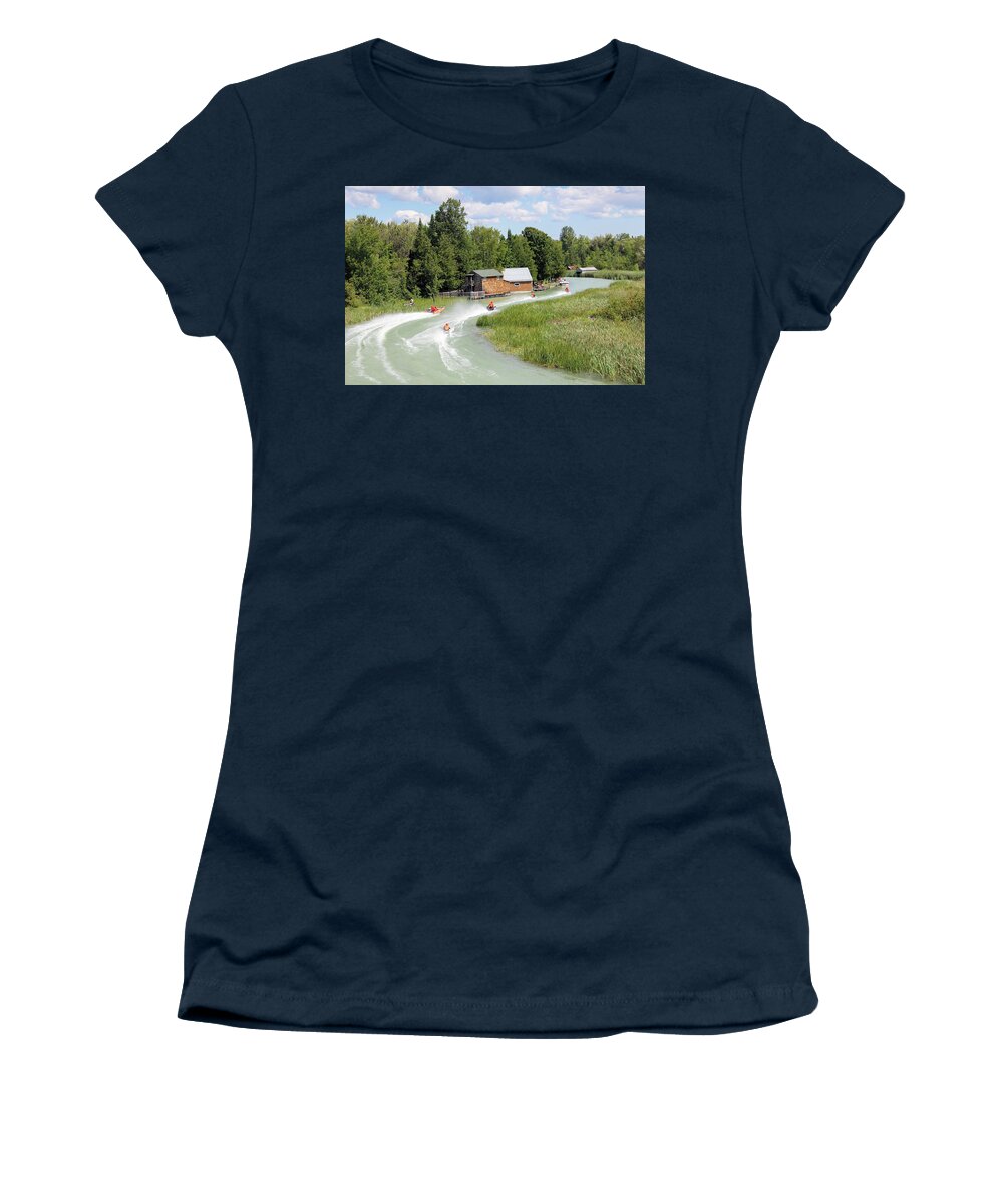 Usa Women's T-Shirt featuring the photograph Racing on Crooked River by Robert Carter