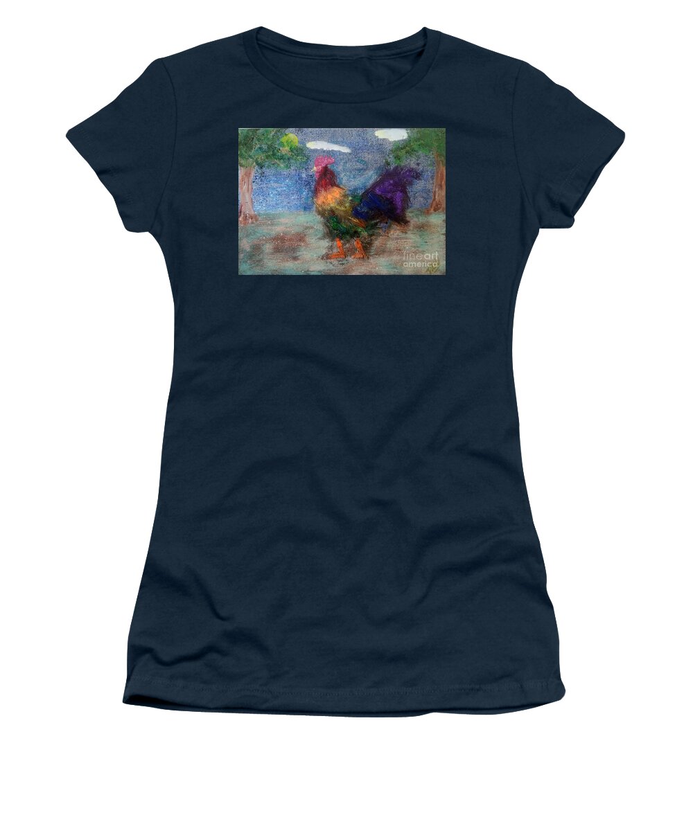 Lgbtq Women's T-Shirt featuring the mixed media Rainbow Cock by David Westwood