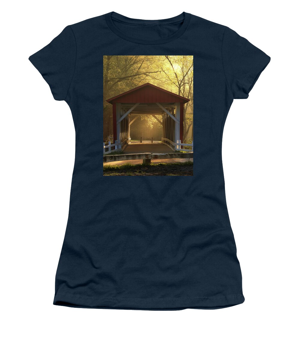  Women's T-Shirt featuring the photograph Red and Gold by Rob Blair
