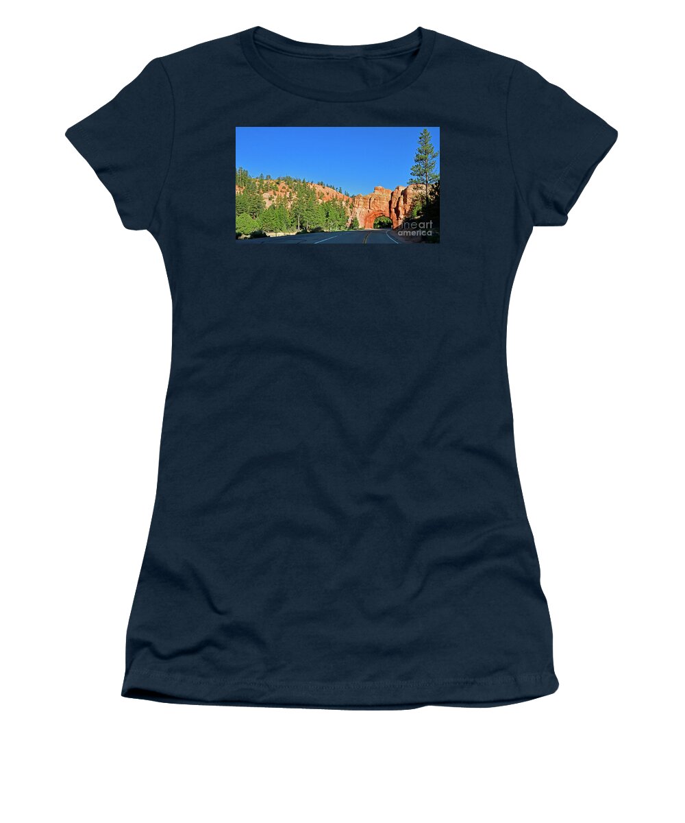 Red Canyon Arch Women's T-Shirt featuring the photograph Red Canyon Arch by Amazing Action Photo Video