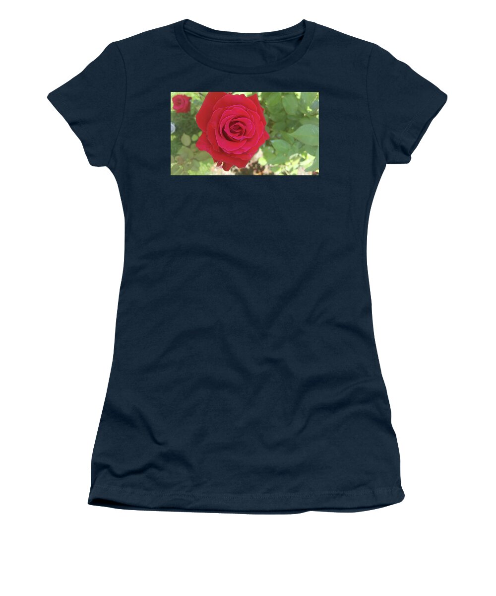 Flowers Women's T-Shirt featuring the photograph Red Rose by Pour Your heART Out Artworks