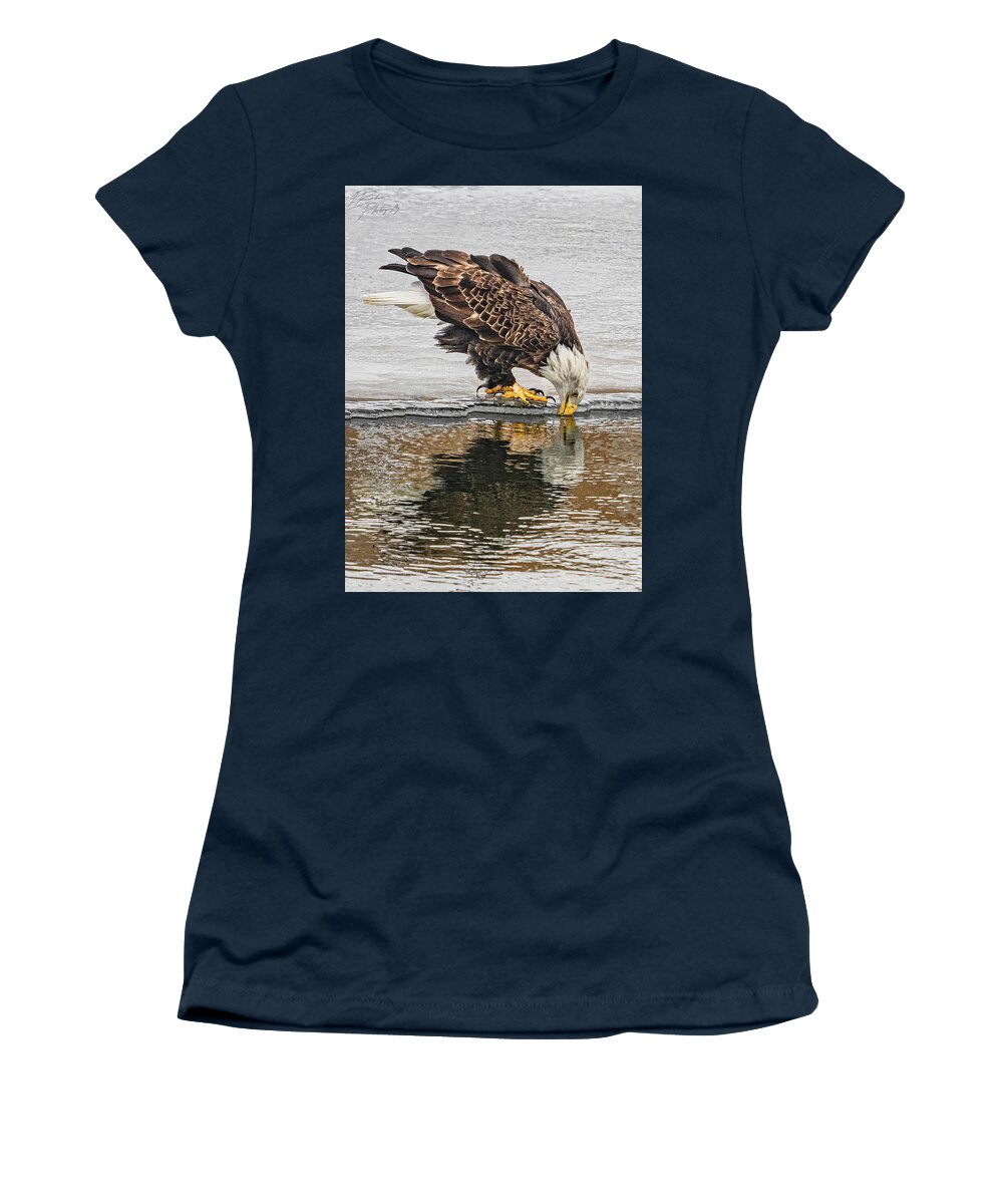 Eagle Women's T-Shirt featuring the photograph Reflection Drinks by Paul Brooks
