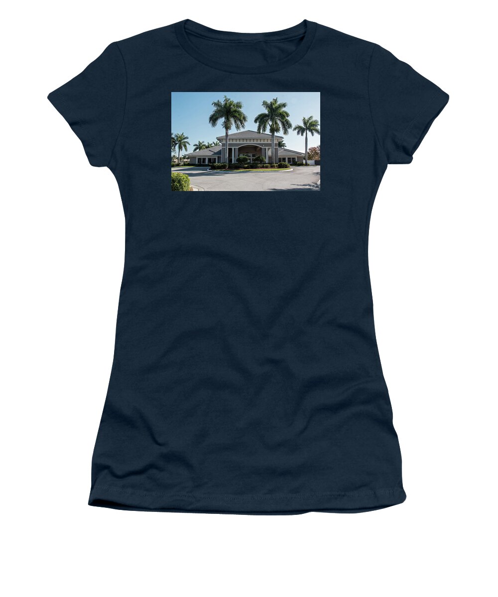 Office Women's T-Shirt featuring the photograph Reflection Lakes - Clubhouse by Ronald Reid