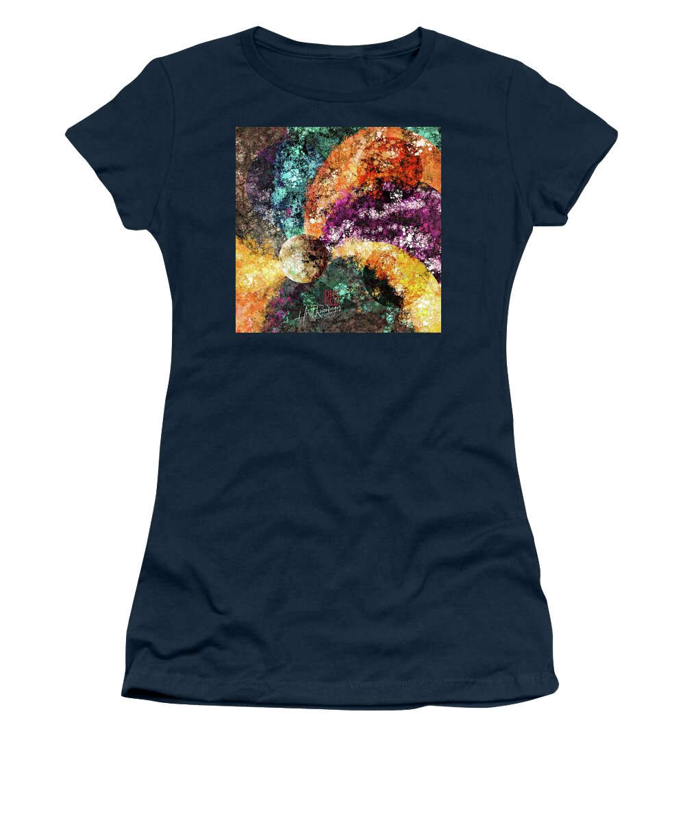 Abstract Women's T-Shirt featuring the painting Regard sur l'infinite by Horst Rosenberger