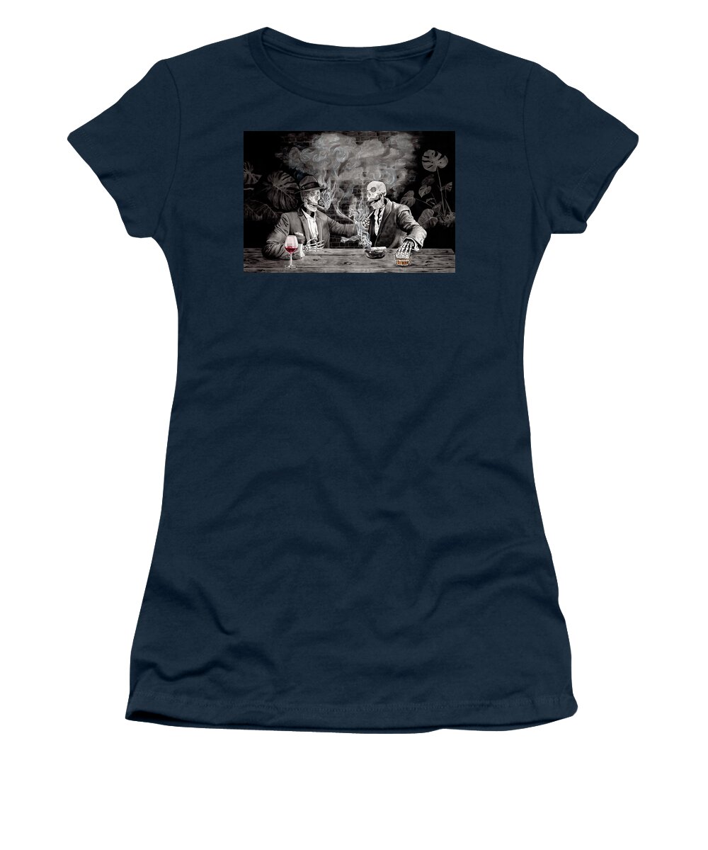 Wine Women's T-Shirt featuring the painting Remember When - original by Tiffany DiGiacomo