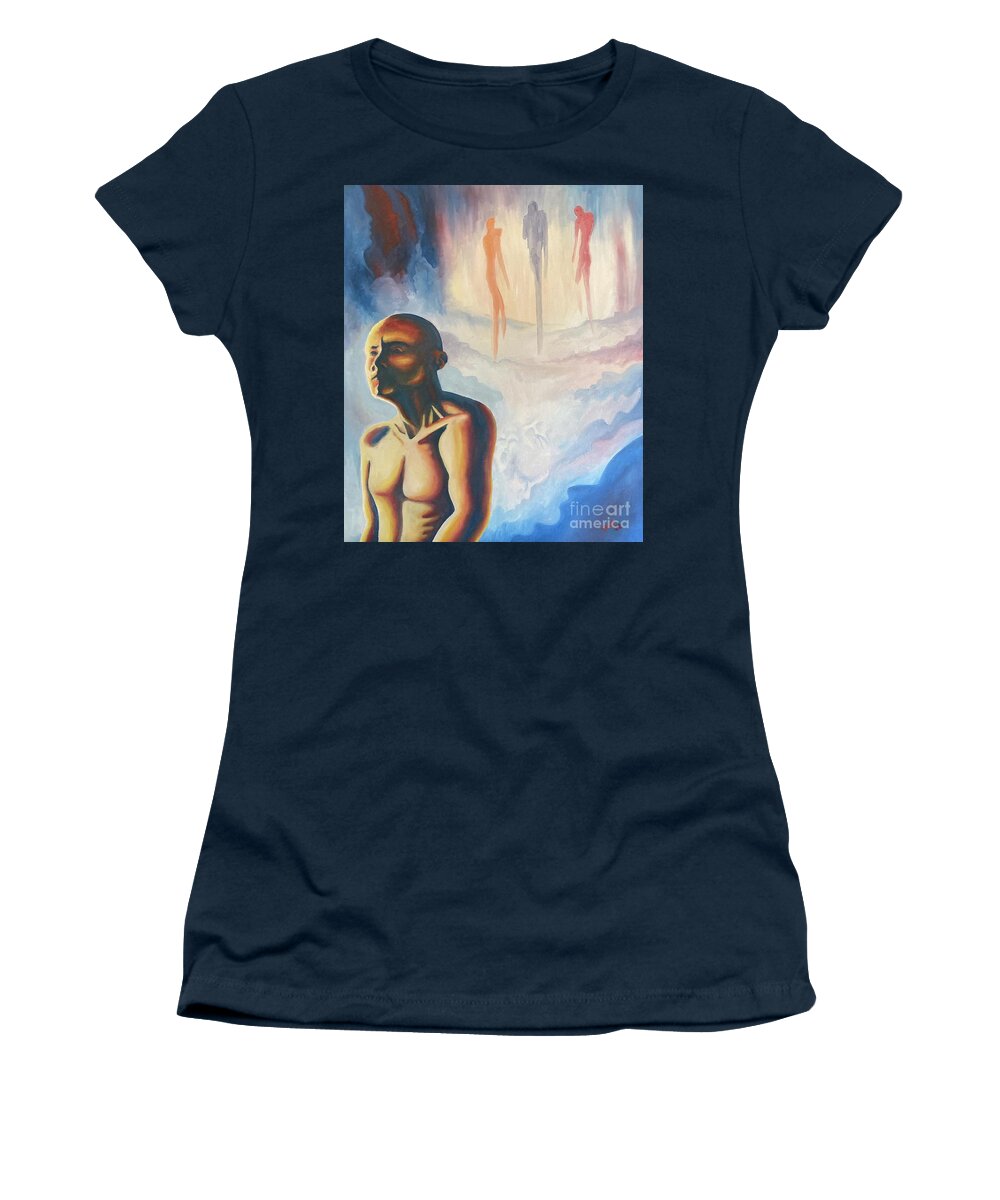 Sympathy Women's T-Shirt featuring the painting Reminisce by Michael TMAD Finney