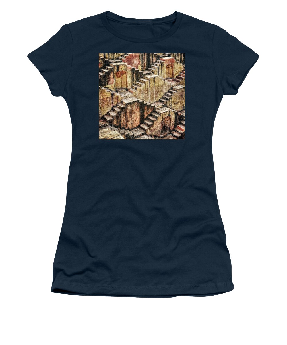Digital Art Women's T-Shirt featuring the digital art Repeating Steps by Phil Perkins