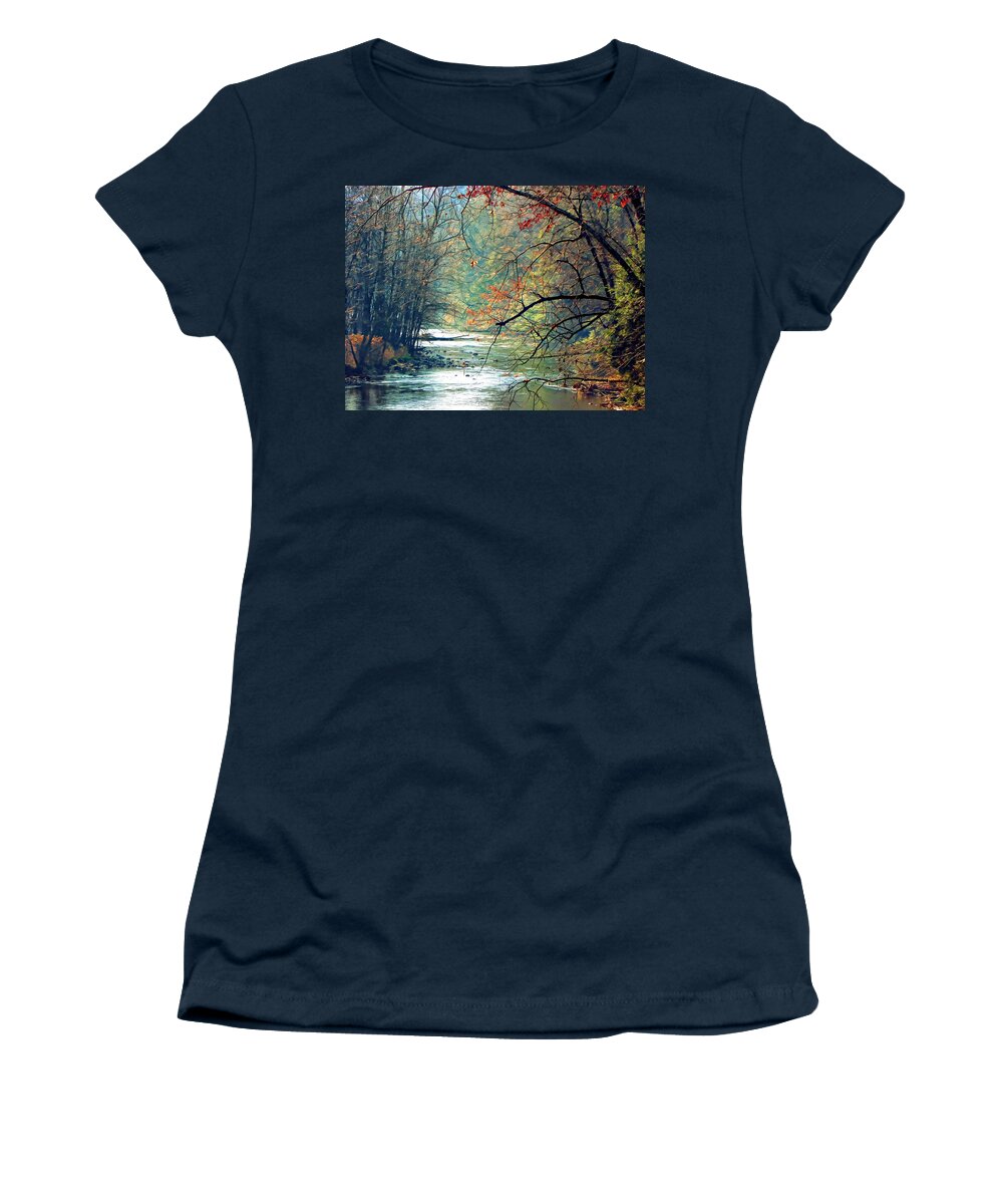 Creek Women's T-Shirt featuring the photograph Return to Serenity by Susan Hope Finley