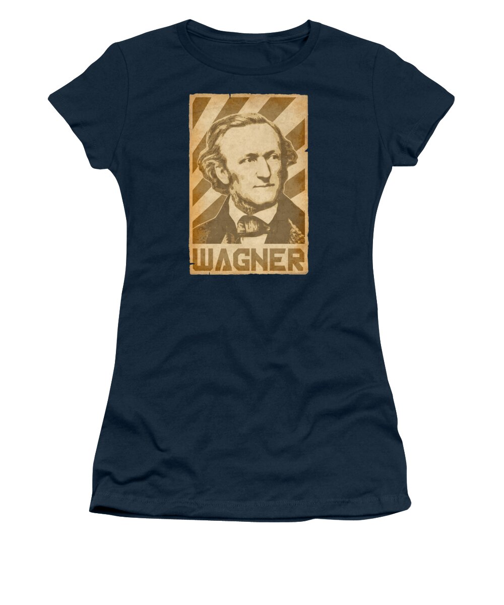 Richard Women's T-Shirt featuring the digital art Richard Wagner Retro Propaganda by Filip Schpindel