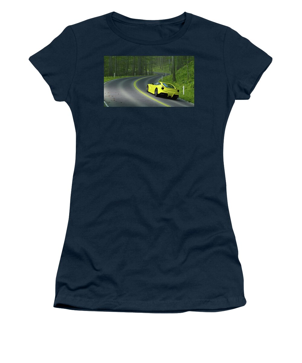 Road Trip Women's T-Shirt featuring the digital art Road Trip by Ian Good