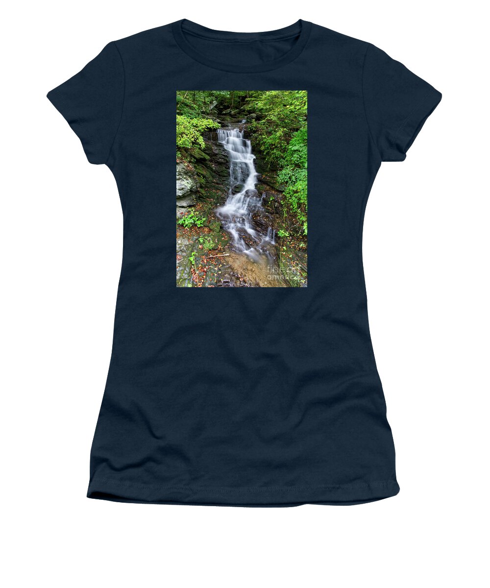 Roadside Women's T-Shirt featuring the digital art Roadside Waterfall 4 by Phil Perkins