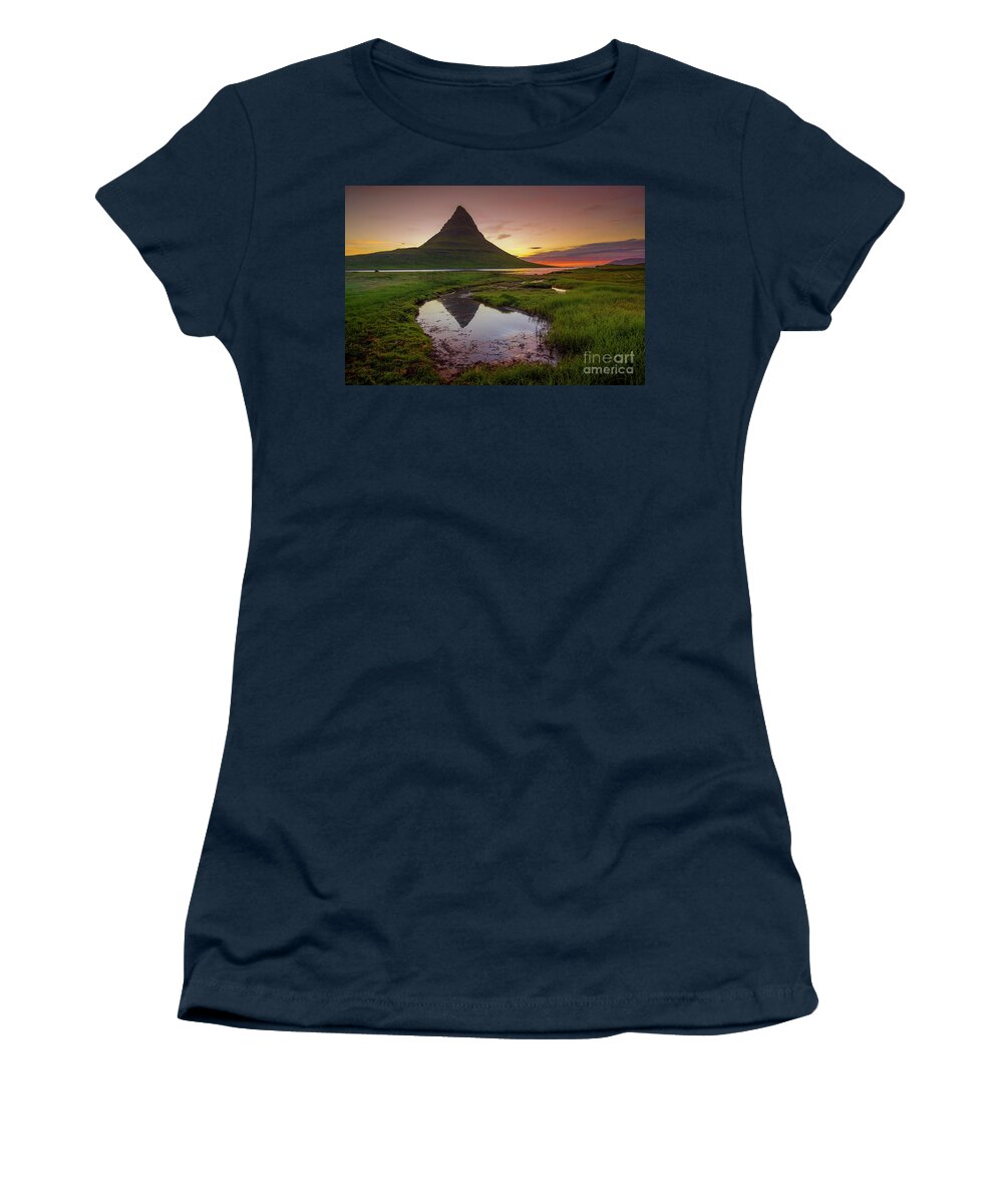 Iceland Women's T-Shirt featuring the photograph Romantic Morning in Kirkjufell by Marco Crupi