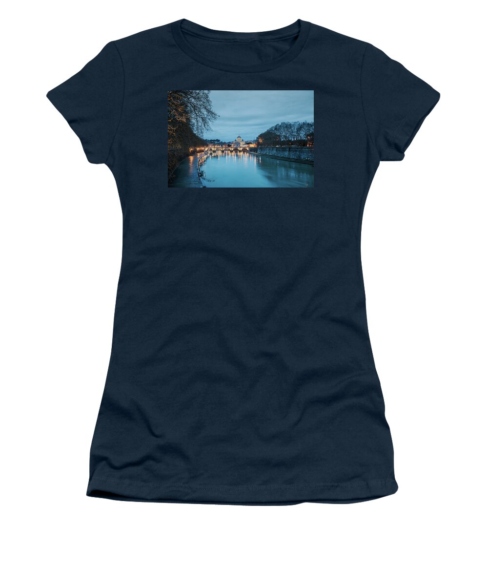 2018 Women's T-Shirt featuring the photograph Rome and Vatican at dawn by Benoit Bruchez