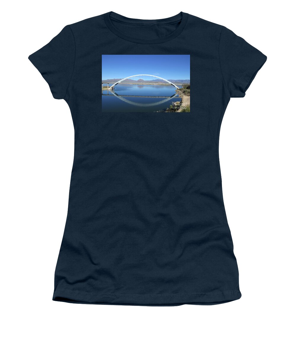 Reflection Women's T-Shirt featuring the photograph Roosevelt Reflection by Mary Mikawoz