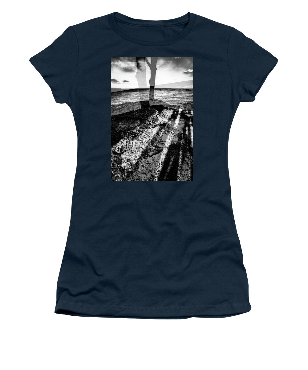Double Exposure Women's T-Shirt featuring the photograph Rooted 2 by Marianne Campolongo