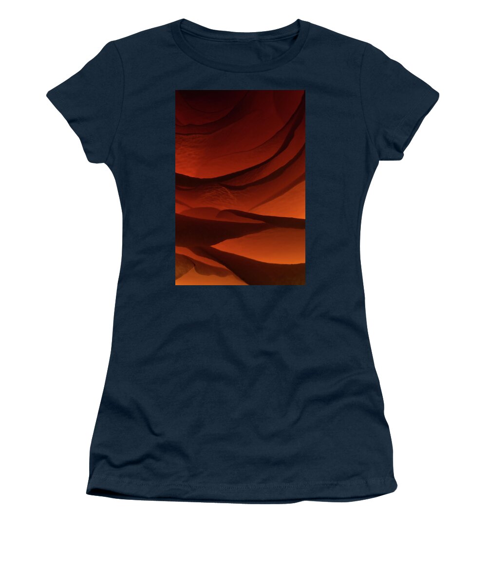 Macro Women's T-Shirt featuring the photograph Rose 2342 by Julie Powell