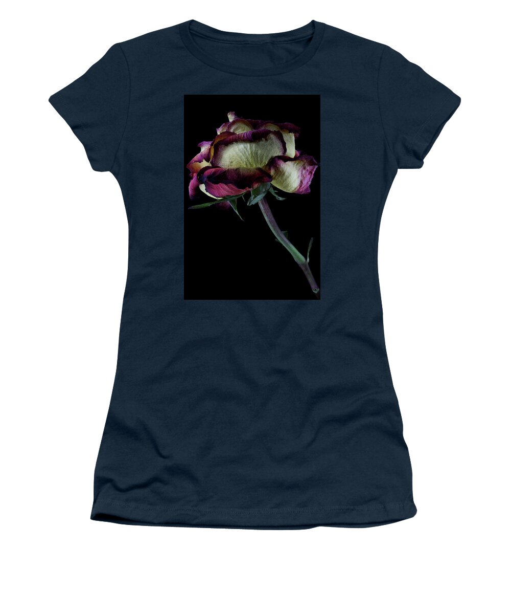 Macro Women's T-Shirt featuring the photograph Rose 3092 by Julie Powell