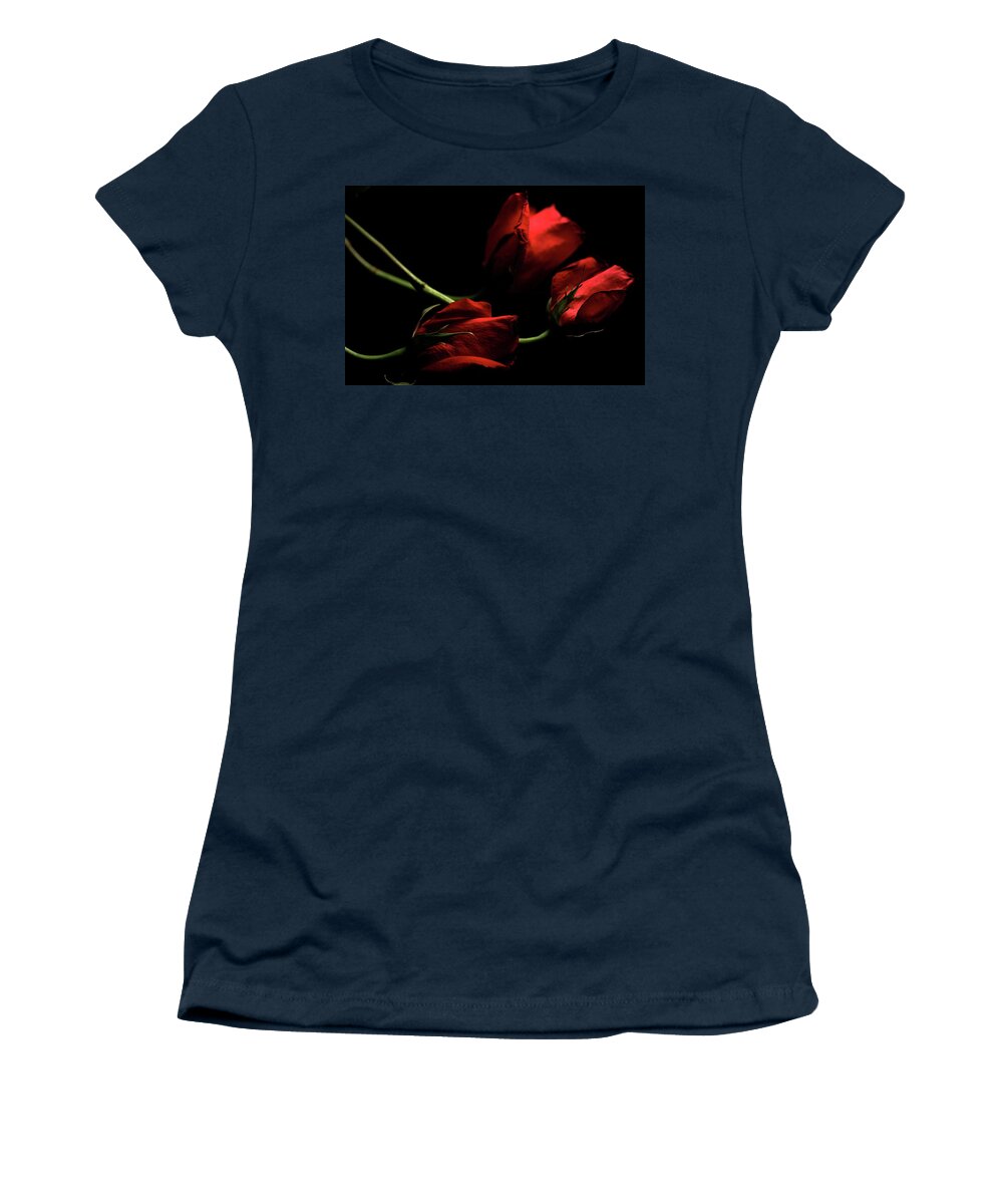 Macro Women's T-Shirt featuring the photograph Rose 8809 by Julie Powell