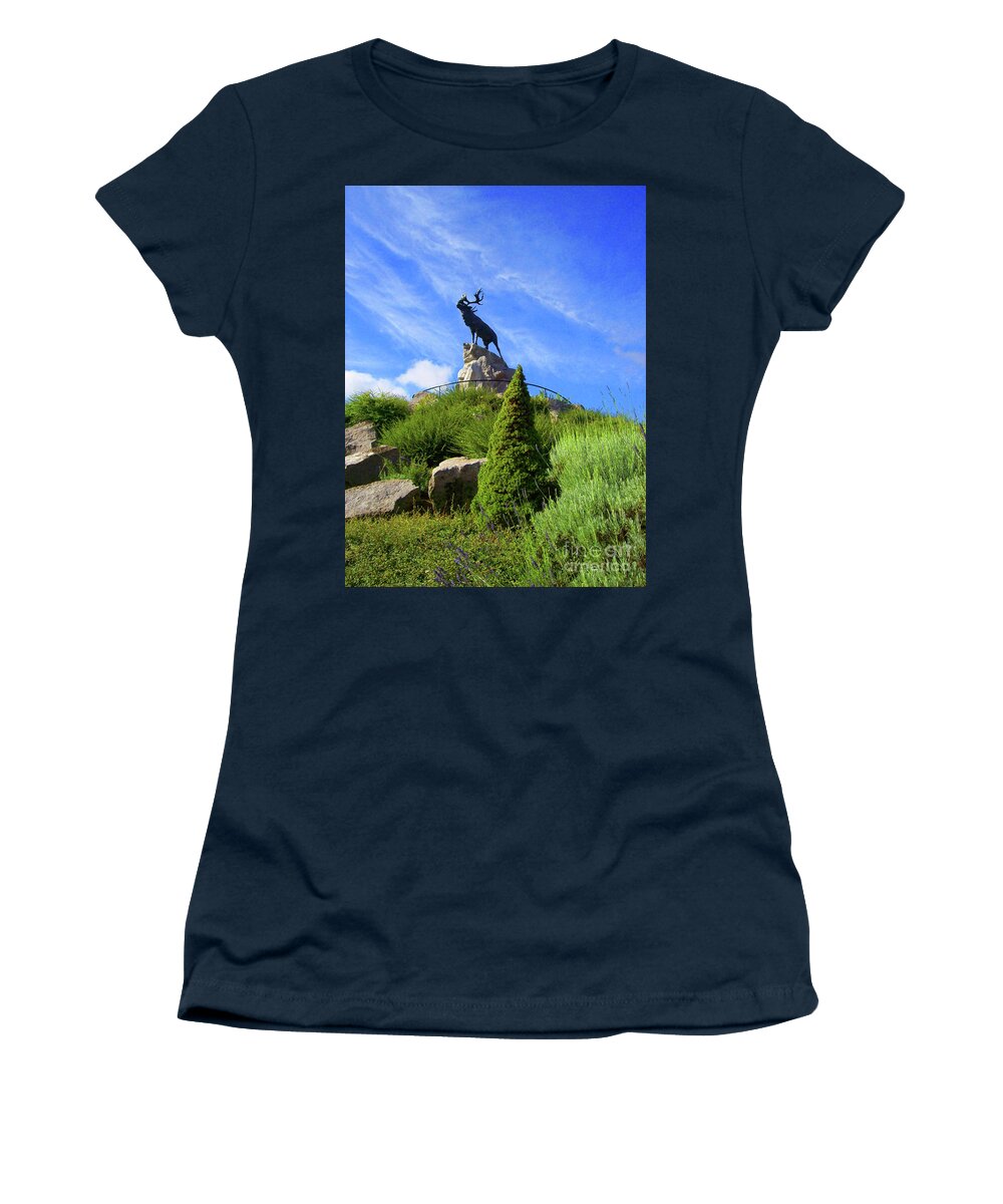 Monument Women's T-Shirt featuring the photograph Royal Newfoundland Regiment by Mary Mikawoz