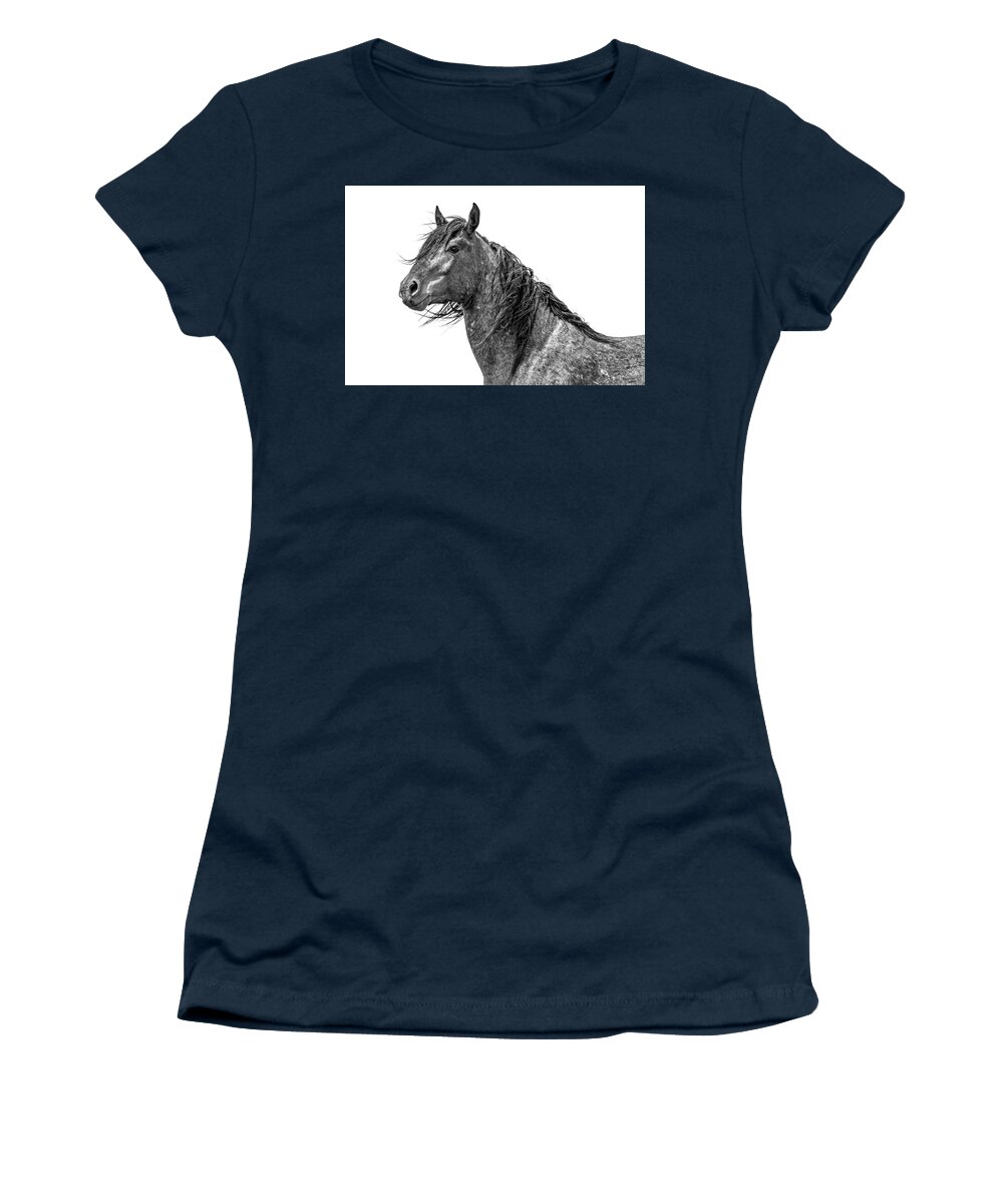 Wild Horses Women's T-Shirt featuring the photograph Rugged Good Looks by Mary Hone