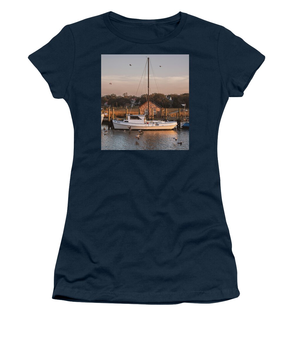 Shem Creek Women's T-Shirt featuring the photograph Rush Hour Traffic by Donnie Whitaker