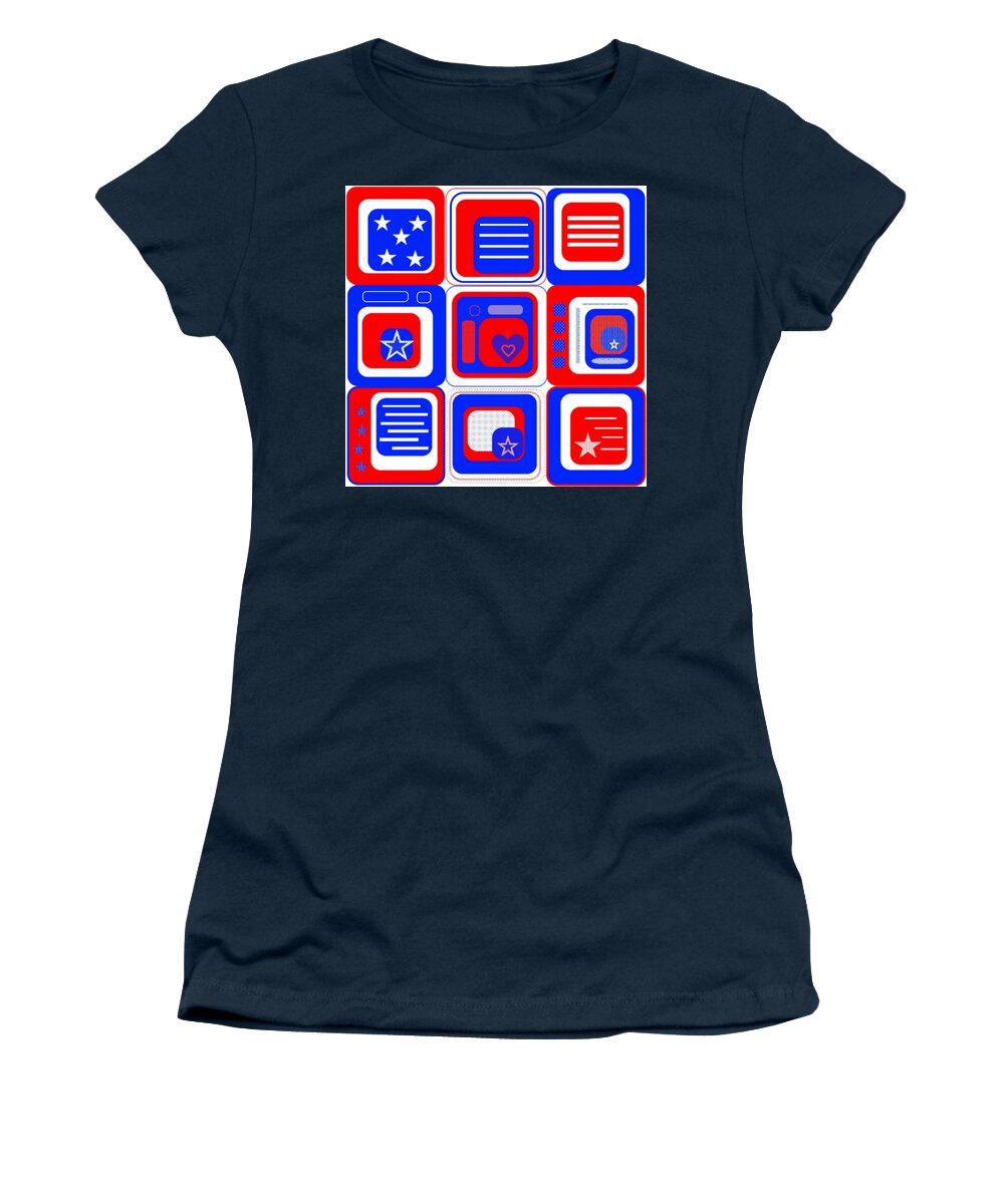 Patriotic Women's T-Shirt featuring the digital art RWB by Designs By L