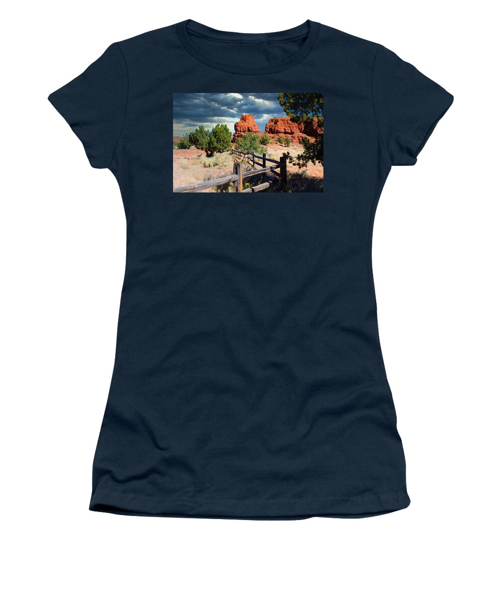 Jemez Women's T-Shirt featuring the photograph Sacred Butte by Segura Shaw Photography