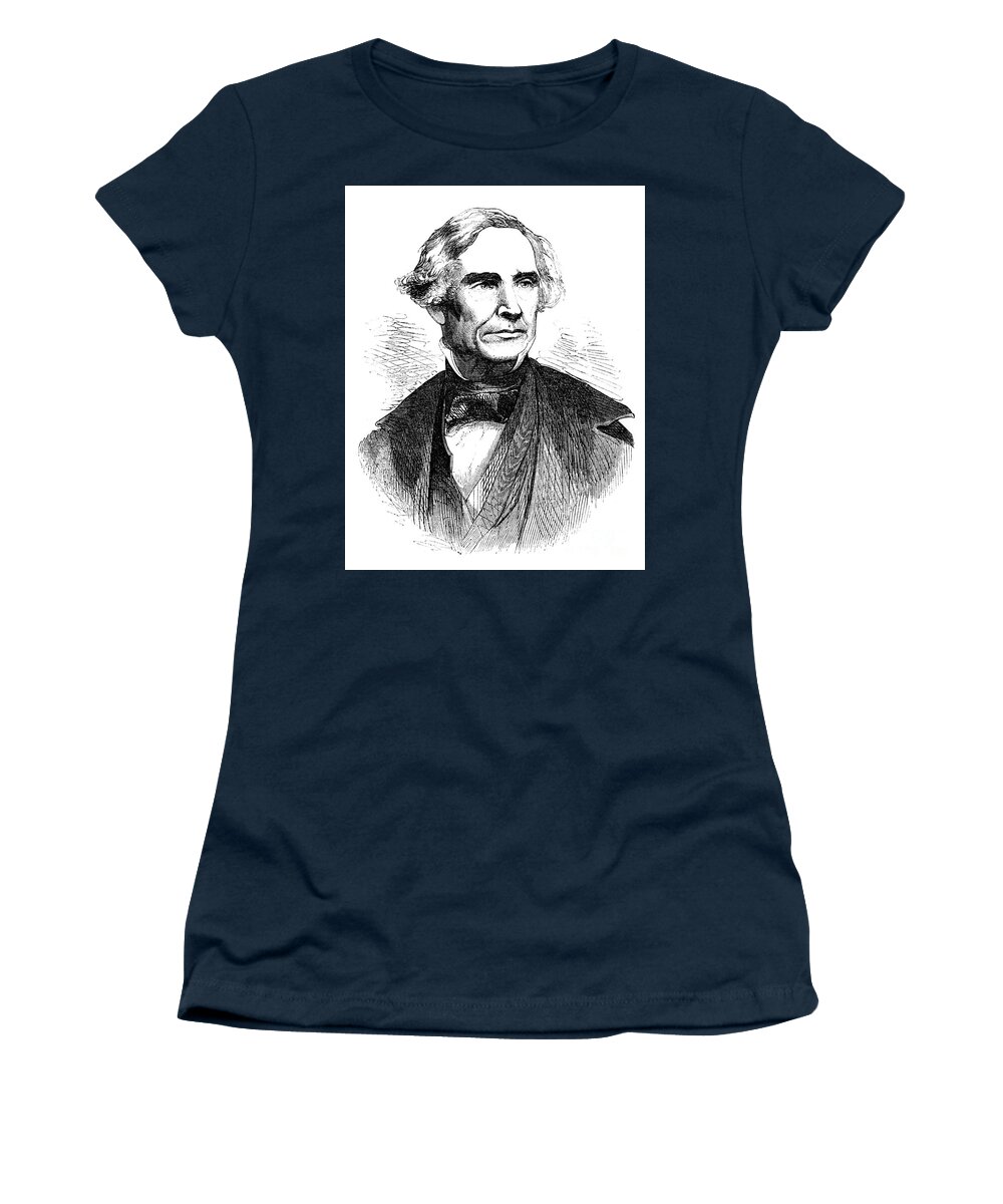 1857 Women's T-Shirt featuring the drawing Samuel Morse by Granger