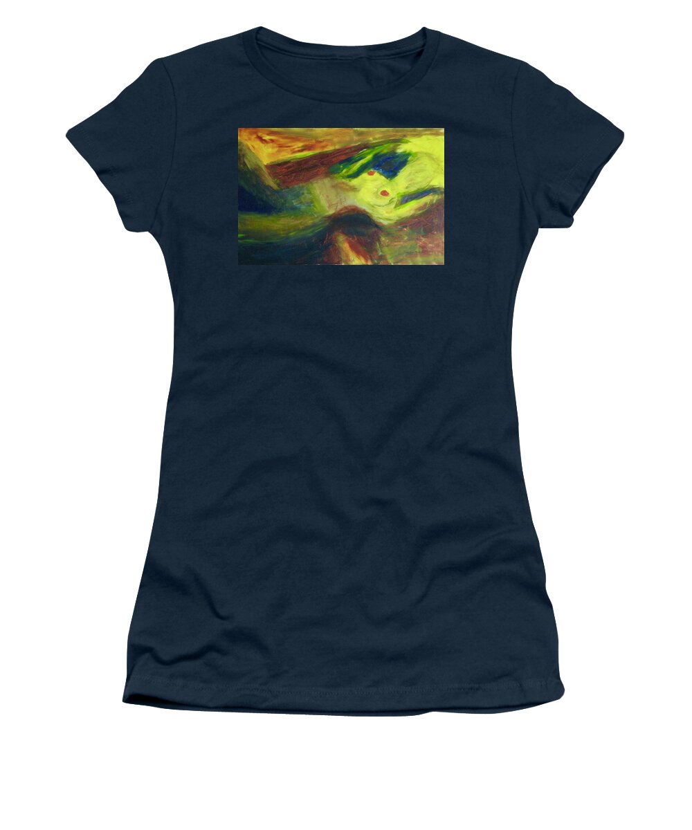 Nude Expressionism Women's T-Shirt featuring the painting Sarah Abstracted by Thomas Santosusso