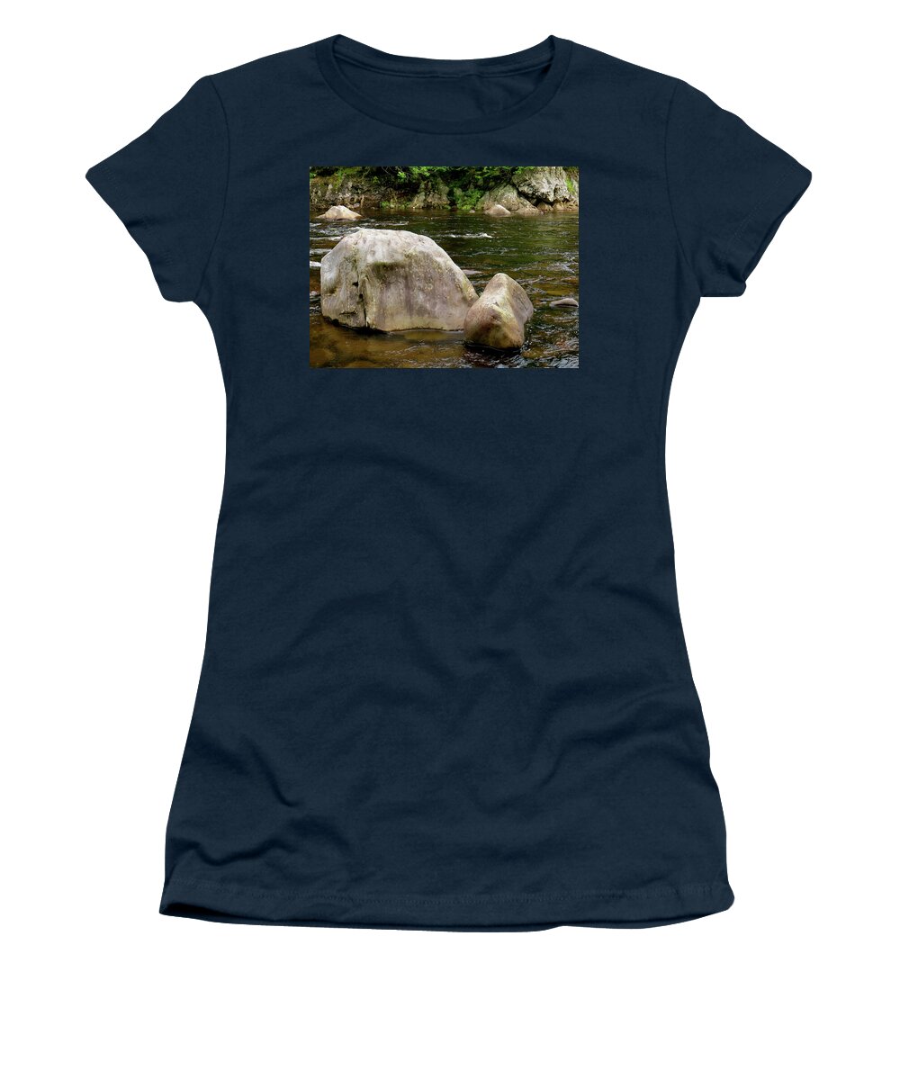 Stream Women's T-Shirt featuring the photograph Schoharie Rocks by Azthet Photography