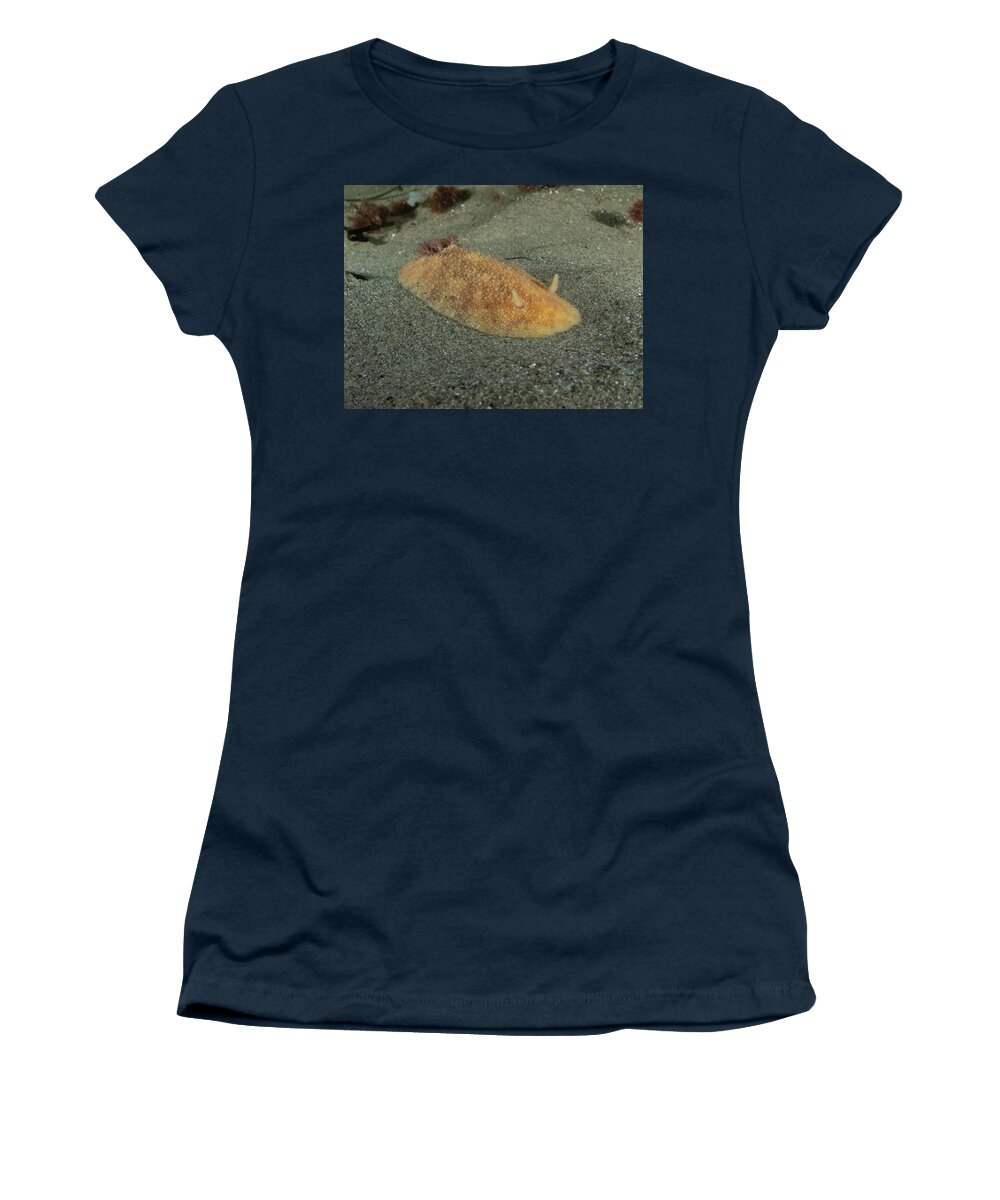 Sea Lemon Women's T-Shirt featuring the photograph Sea lemon nudibranch in the sand by Brian Weber