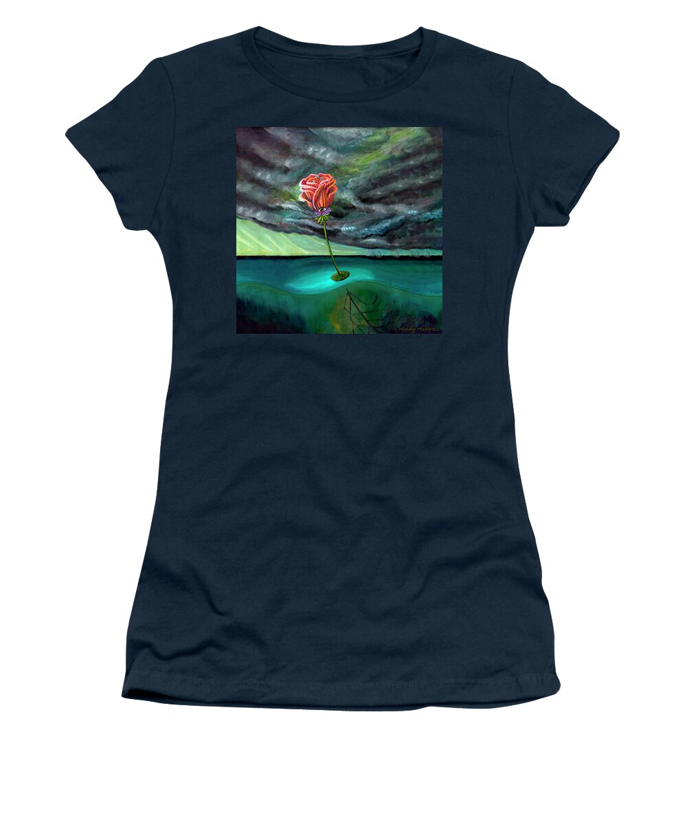 Optimistic Women's T-Shirt featuring the painting Searching by Mindy Huntress