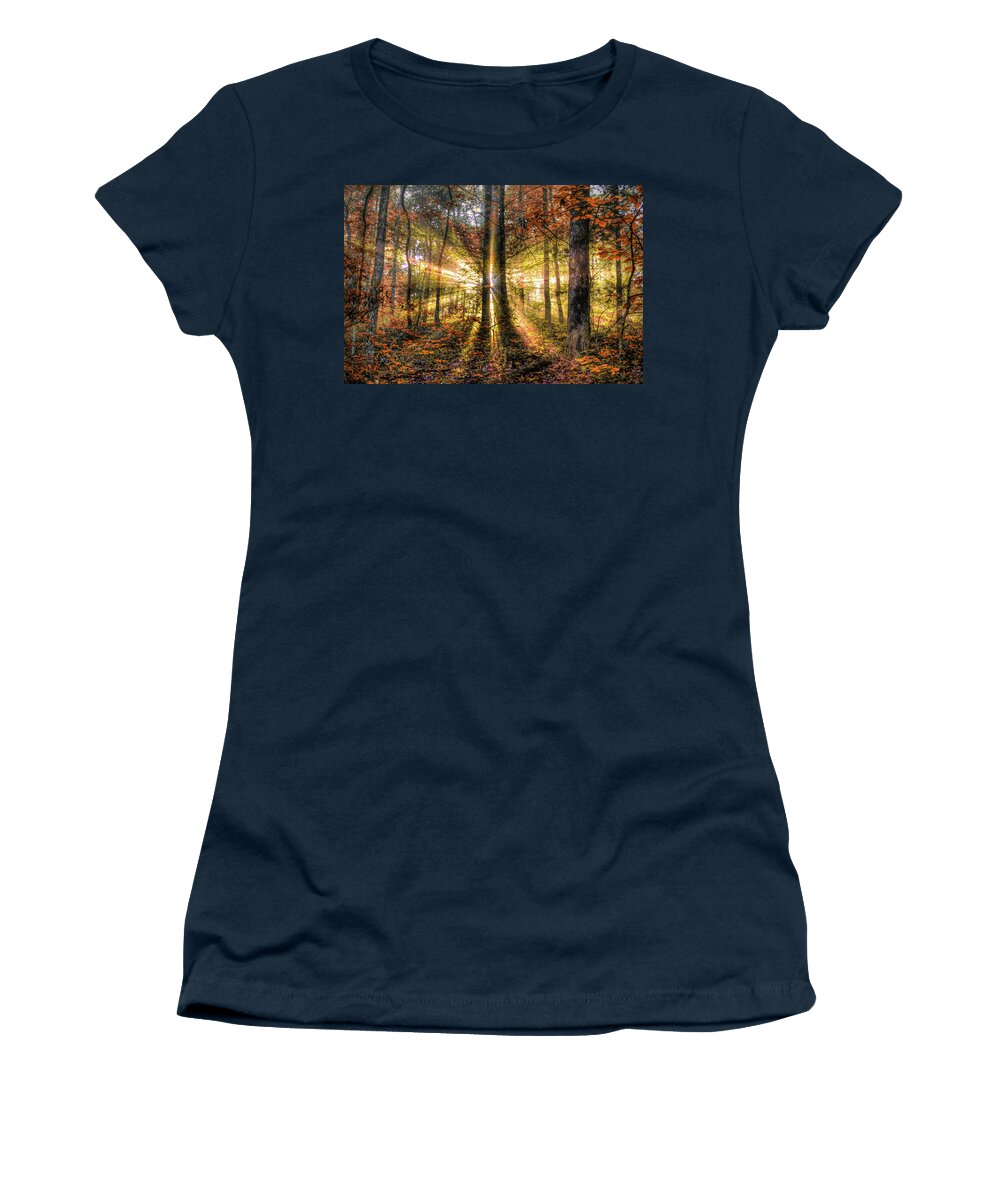 Autumn Women's T-Shirt featuring the photograph Second Coming in Autumn by Debra and Dave Vanderlaan