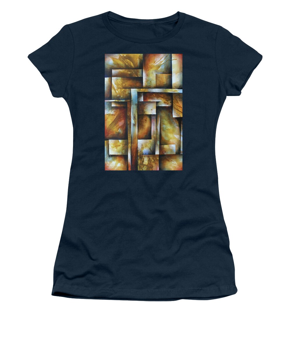 Cubism Women's T-Shirt featuring the painting Stop by Michael Lang