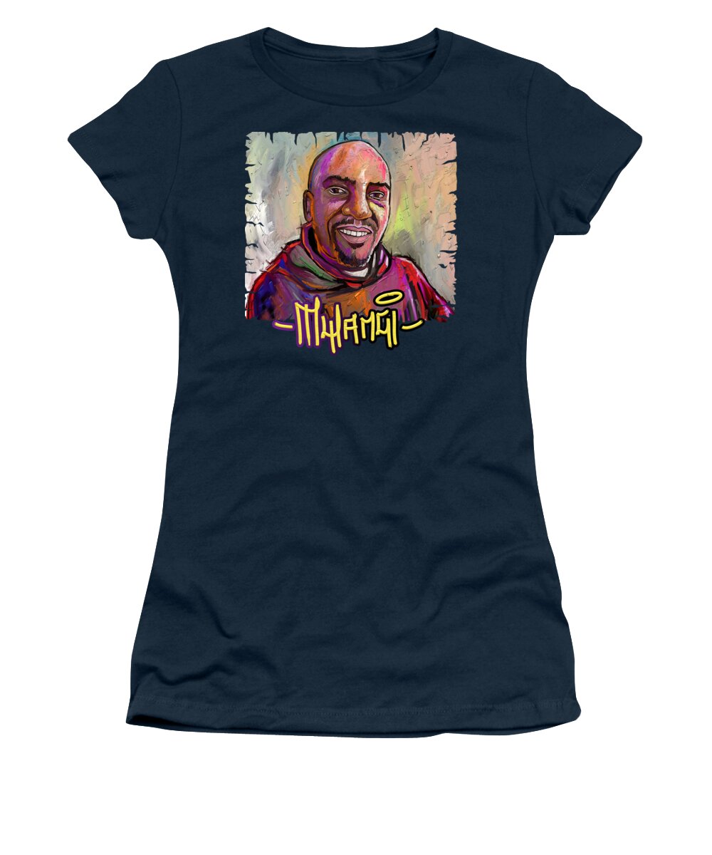 Love Women's T-Shirt featuring the painting Self Portrait by Anthony Mwangi