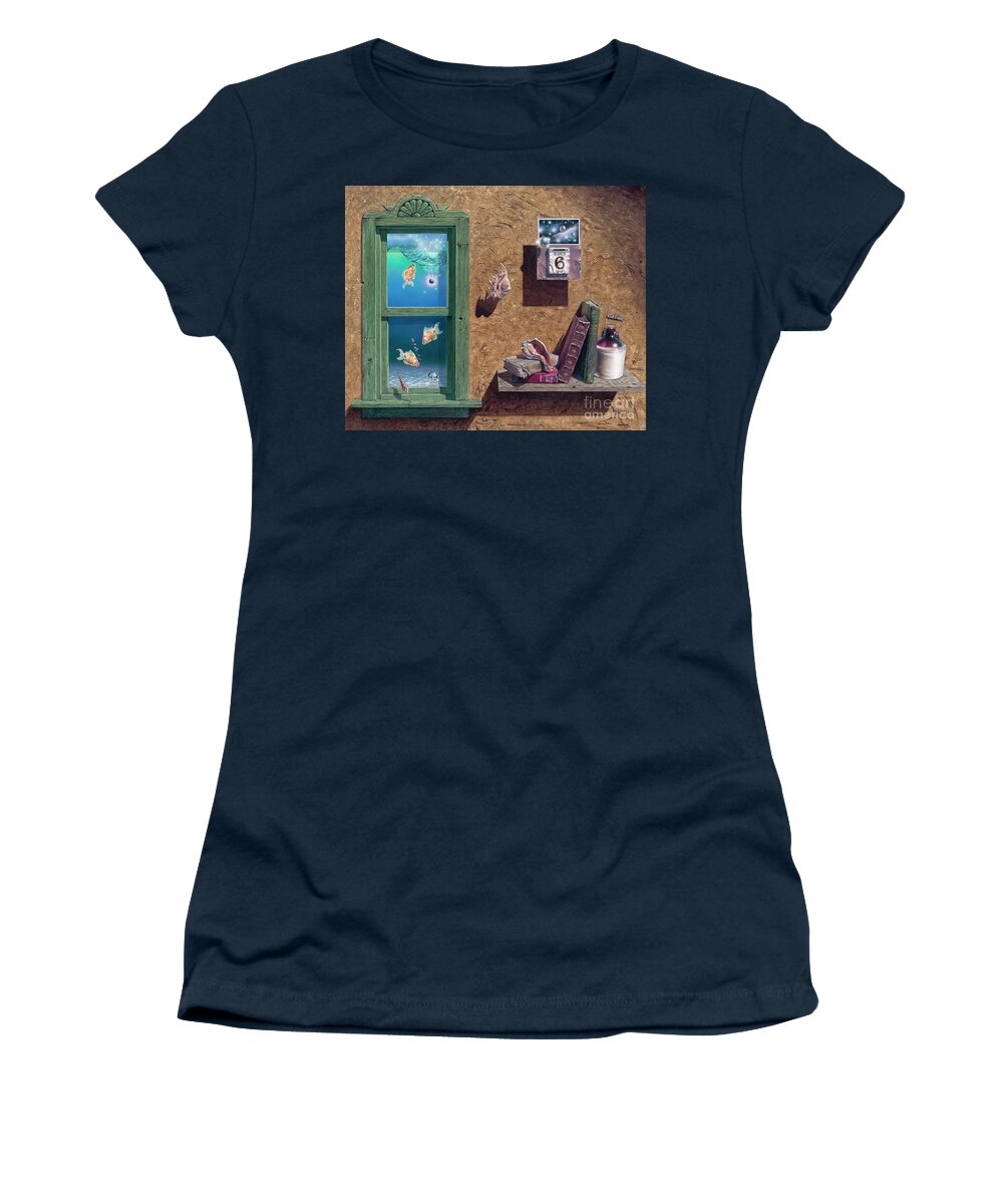 Stucco Women's T-Shirt featuring the painting Self Portrait by Ricardo Chavez-Mendez