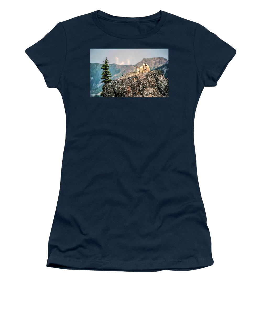 Olympic National Park Women's T-Shirt featuring the photograph Sharing Rest Spot by Doug Scrima