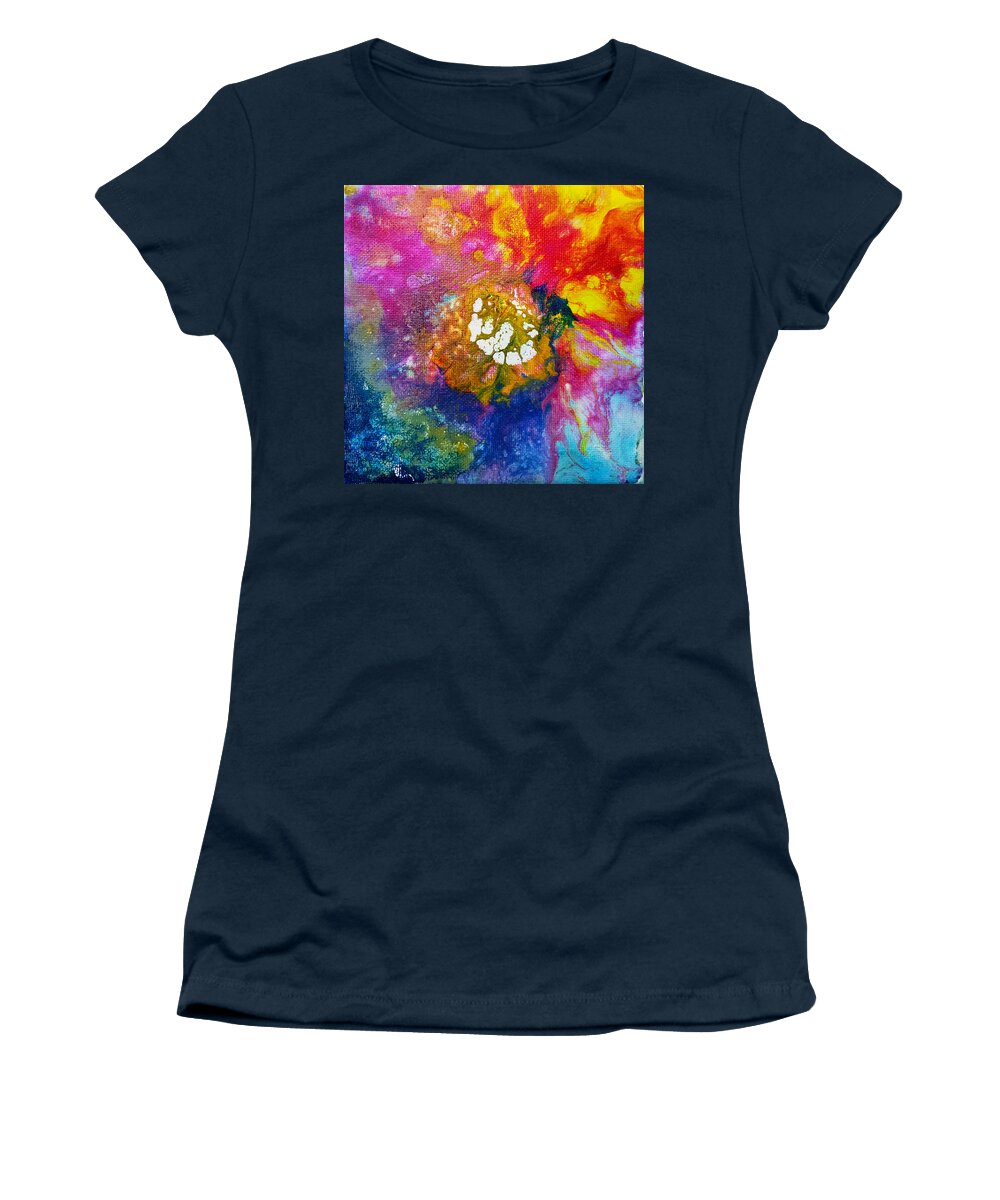 Abstract Women's T-Shirt featuring the painting Shell-Shocked by Christine Bolden