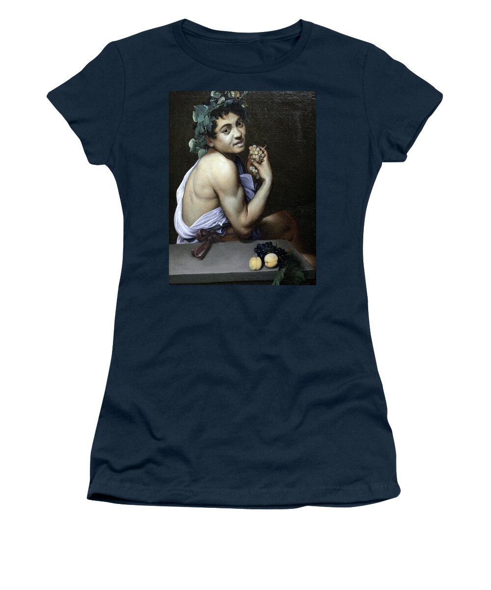 Sick Women's T-Shirt featuring the painting Sick Young Bacchus by Michelangelo Merisi da Caravaggio