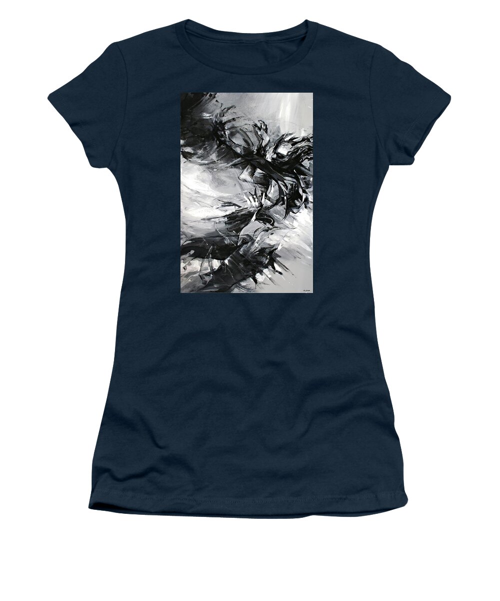 Silence Women's T-Shirt featuring the painting Silence of a Sleeping Fire by Jeff Klena