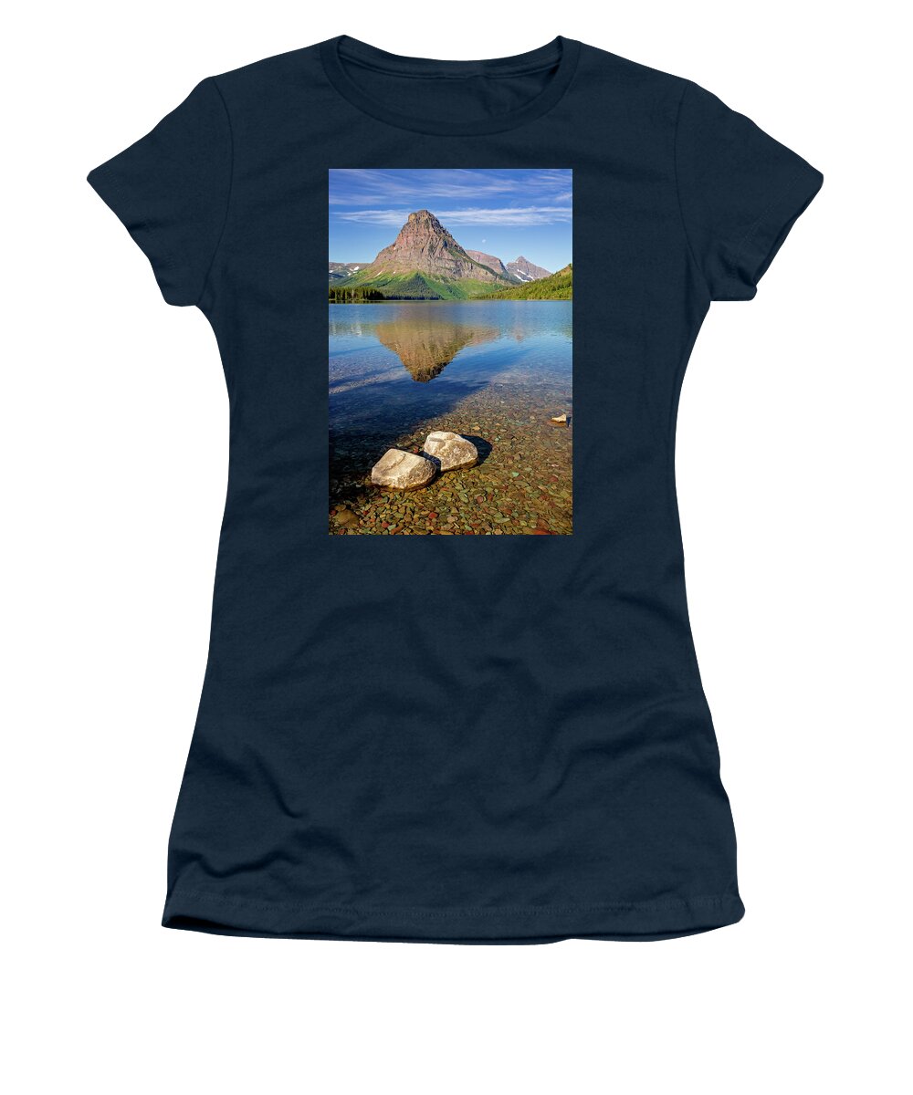 Glacier National Park Women's T-Shirt featuring the photograph Sinopah Mountain by Jack Bell