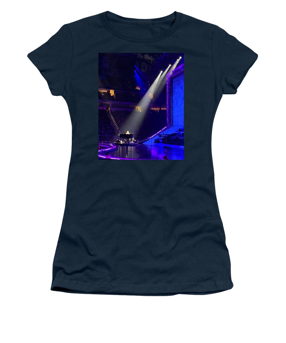 Elton Women's T-Shirt featuring the photograph Sir Elton on Piano by Lee Darnell