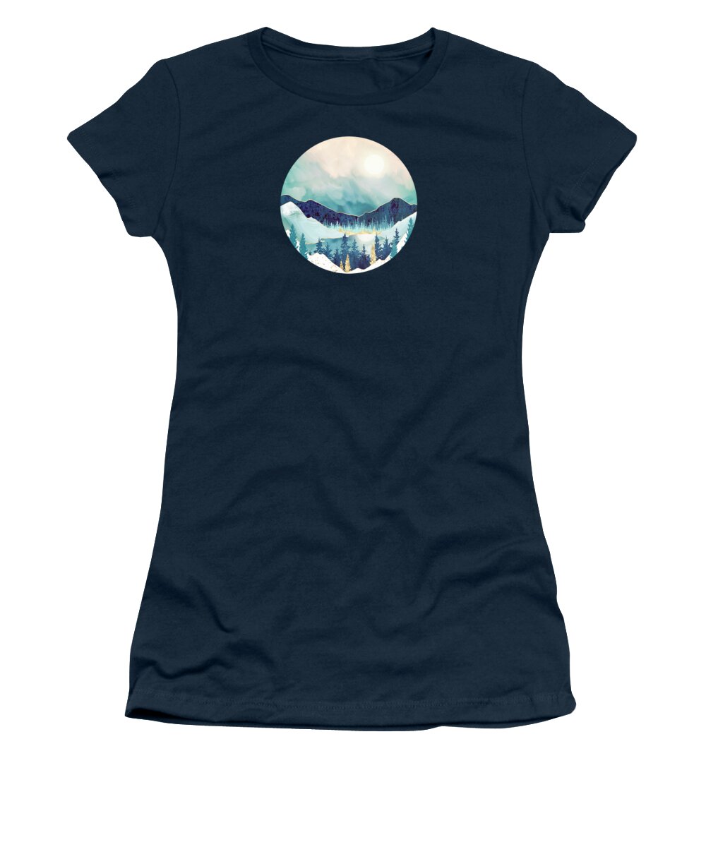Landscape Women's T-Shirt featuring the digital art Sky Reflection by Spacefrog Designs
